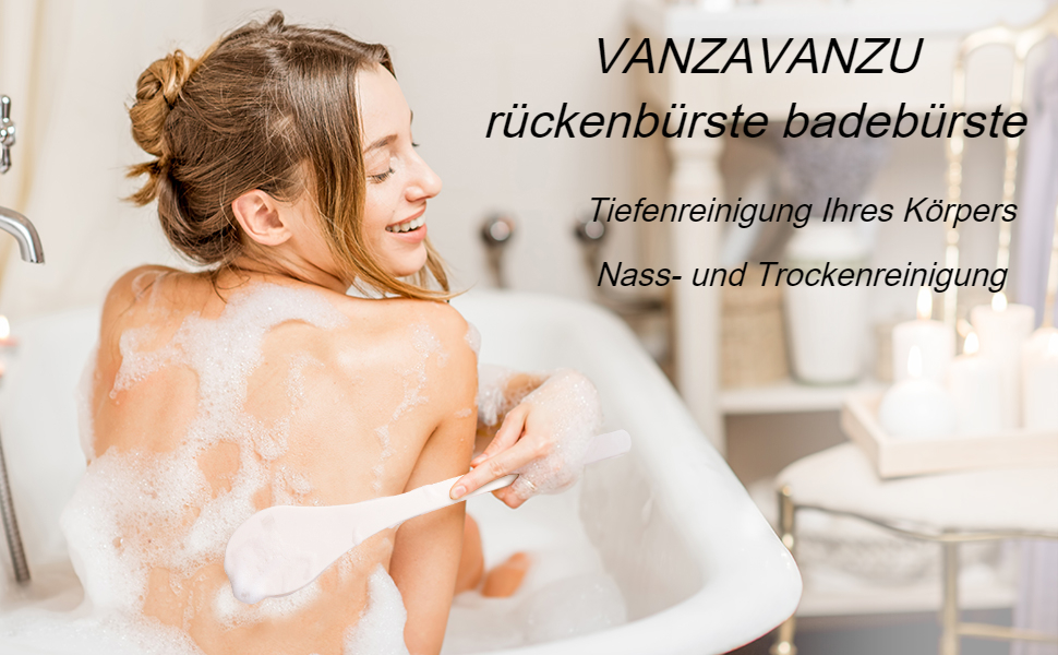 Масажна щітка для спини, щітка для душу, скребок для тіла з довгим руків'ям для пілінгу та масажу. Покращує кровообіг (Чорний PE). PE – Чорний (PE – Кремовий)