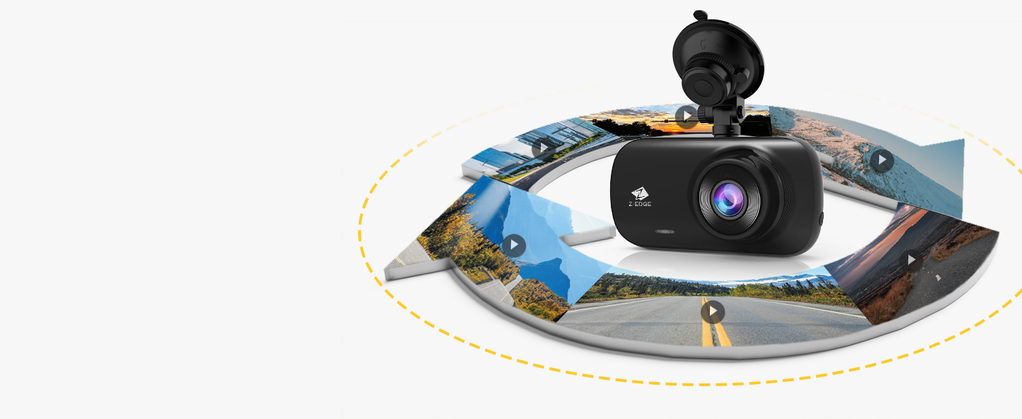 Відеореєстратор Z-Edge 4K Dual Autokamera з GPS, WiFi та LCD 2.7 дюйма. Підтримка запису 4K, 2K, 1080P, WDR, G-сенсор, нічне бачення, паркувальний режим. Версія 2025.