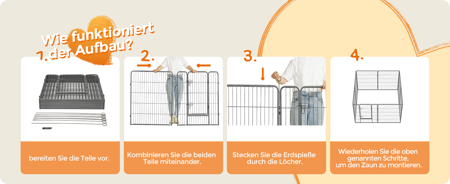 Вольєр для тварин Feandrea Freilaufgege XXL (77x100 см), сірий, збірний, для дому та вулиці