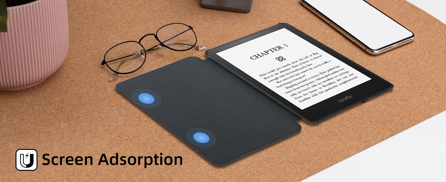 Чохол WALNEW для Kindle Paperwhite 11 (M2L3EK, M2L4EK), чорний, з авто-вимиканням