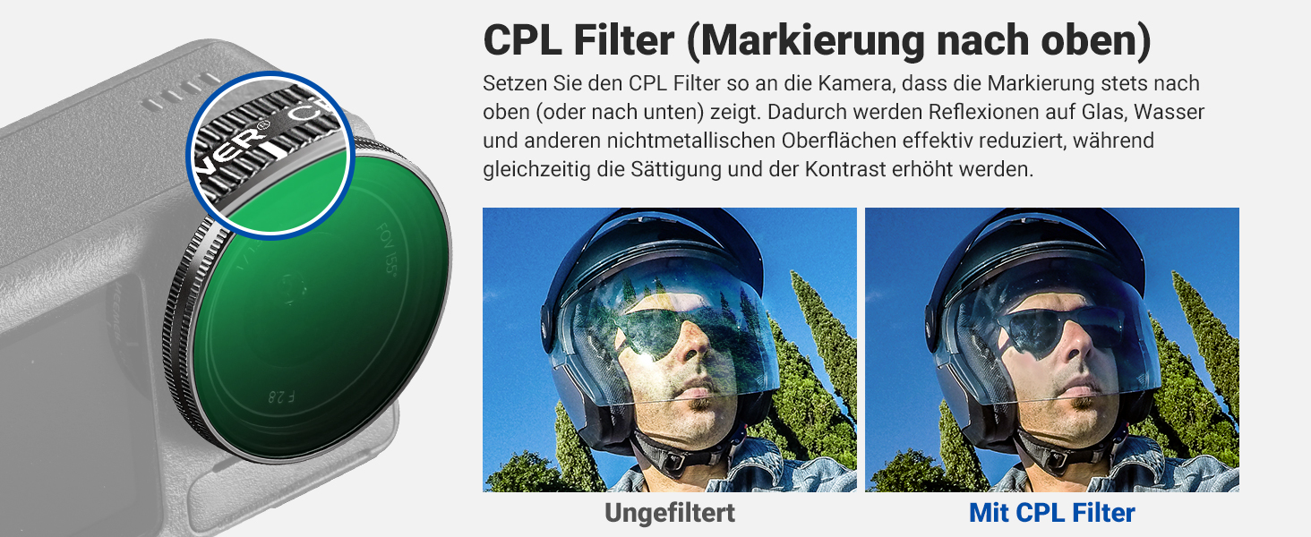 Набір фільтрів NEEWER CPL + ND для DJI Osmo: CPL, ND8/16/32/64/1000, HD, для екшн-камер