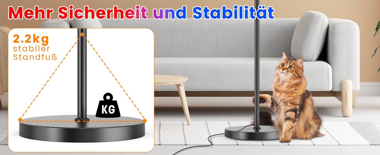 LED-підлогова лампа для вітальні з регулюванням яскравості та RGB-підсвічуванням, 42W, 4200LM, з читацькою лампою та пультом дистанційного керування