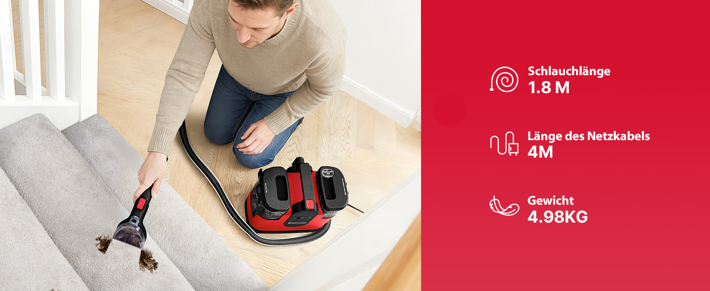 Пилосос миючий Vacmaster STMEUB01 для м'яких меблів та килимів 15КПа, 1150 Вт