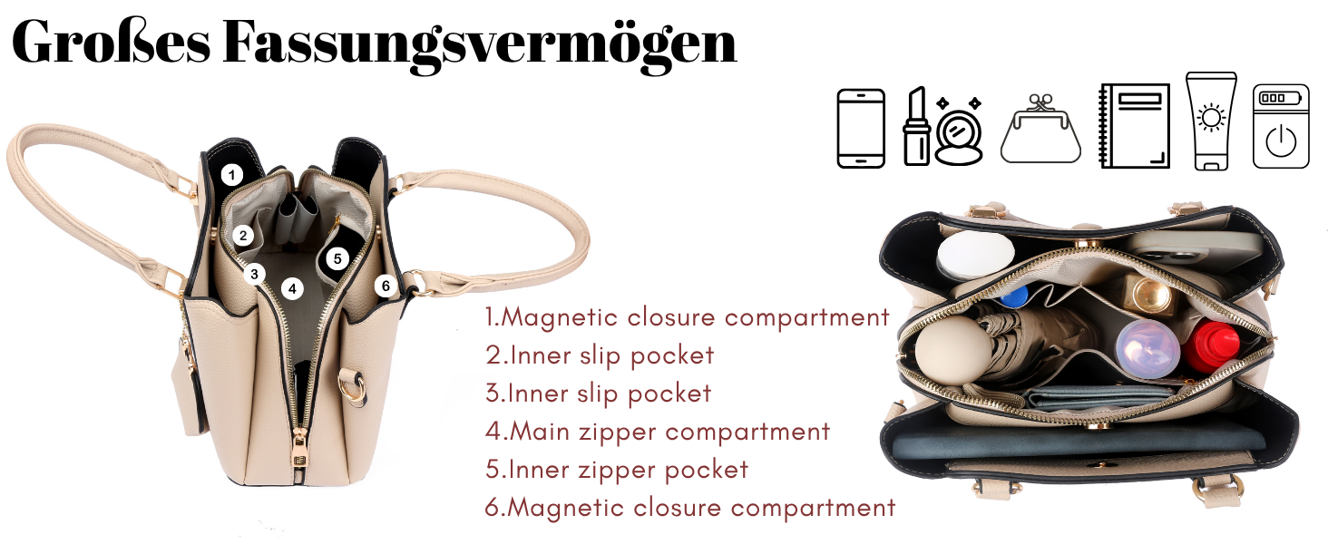 Сумка жіноча Myhozee середнього розміру зі штучної шкіри, чорна: сумка-шопер, кросбоді, сумка на плече