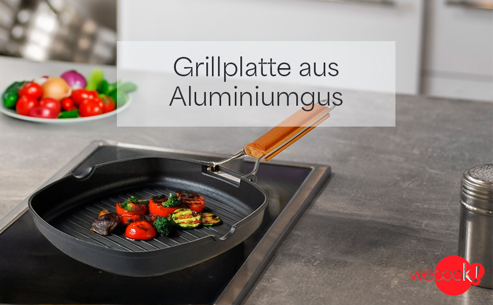 WECOOK! Ecostone Гриль сковорода алюмінієва з антипригарним покриттям рифлена 24x24 см