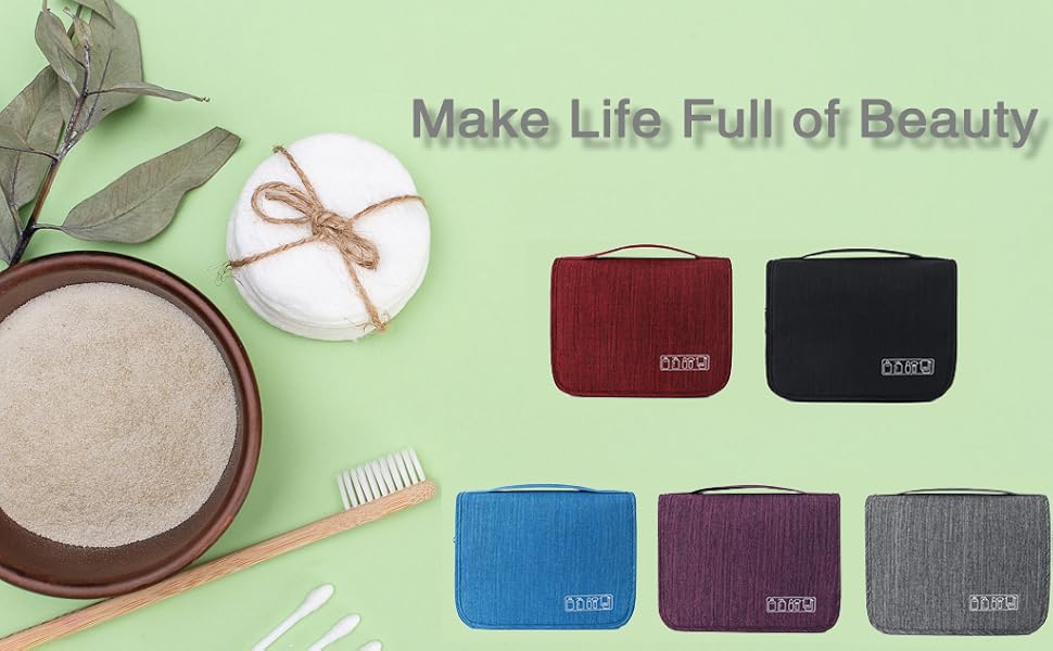 Сумка для подорожей з організацією, сіра. З металевим гачком для підвішування.