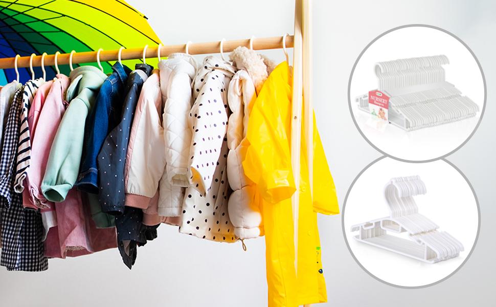 Детские вешалки для одежды Ilauke, 36 штук, цветные, нескользящие, 27 см для малышей и детей