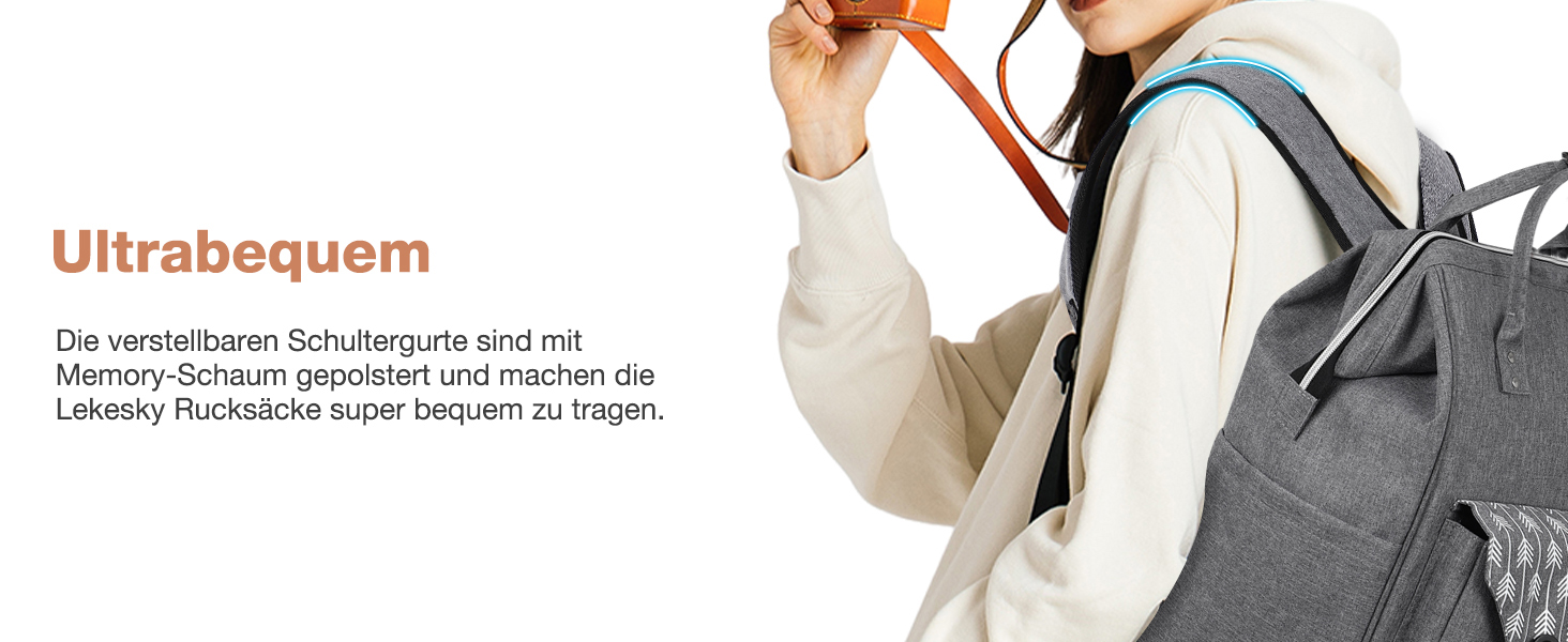 Рюкзак Lekesky для жінок: шкільний, з відділенням для ноутбука 15.6 дюймів, антикрадійний, сірий