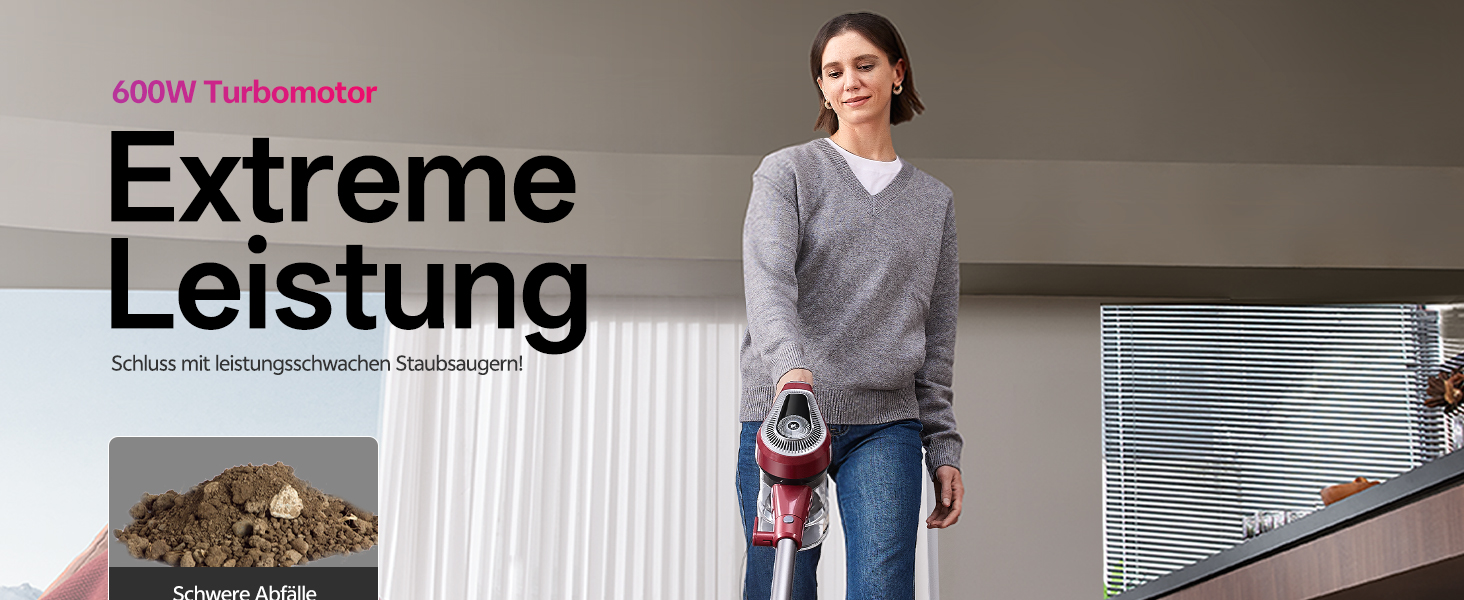 Пилосос Vexilar C8 6-в-1: потужний ручний, стійковий та з насадкою для тварин, 60KPa, 600W, 7м, 1.5л, червоний