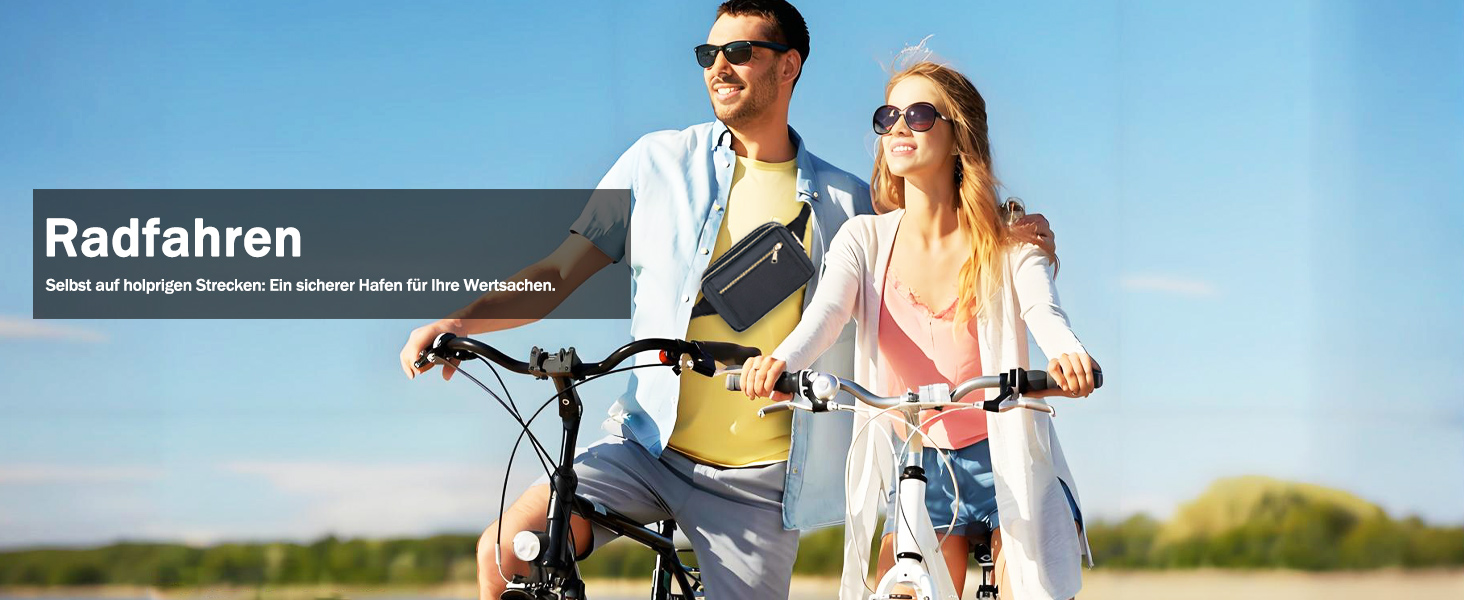 Чоловіча та жіноча поясна сумка Bauchtasche, стильна сумка на пояс для фестивалю, з регульованим ремінком та кількома кишенями, чорна. Підходить для бігу, спорту, прогулянок з собакою.