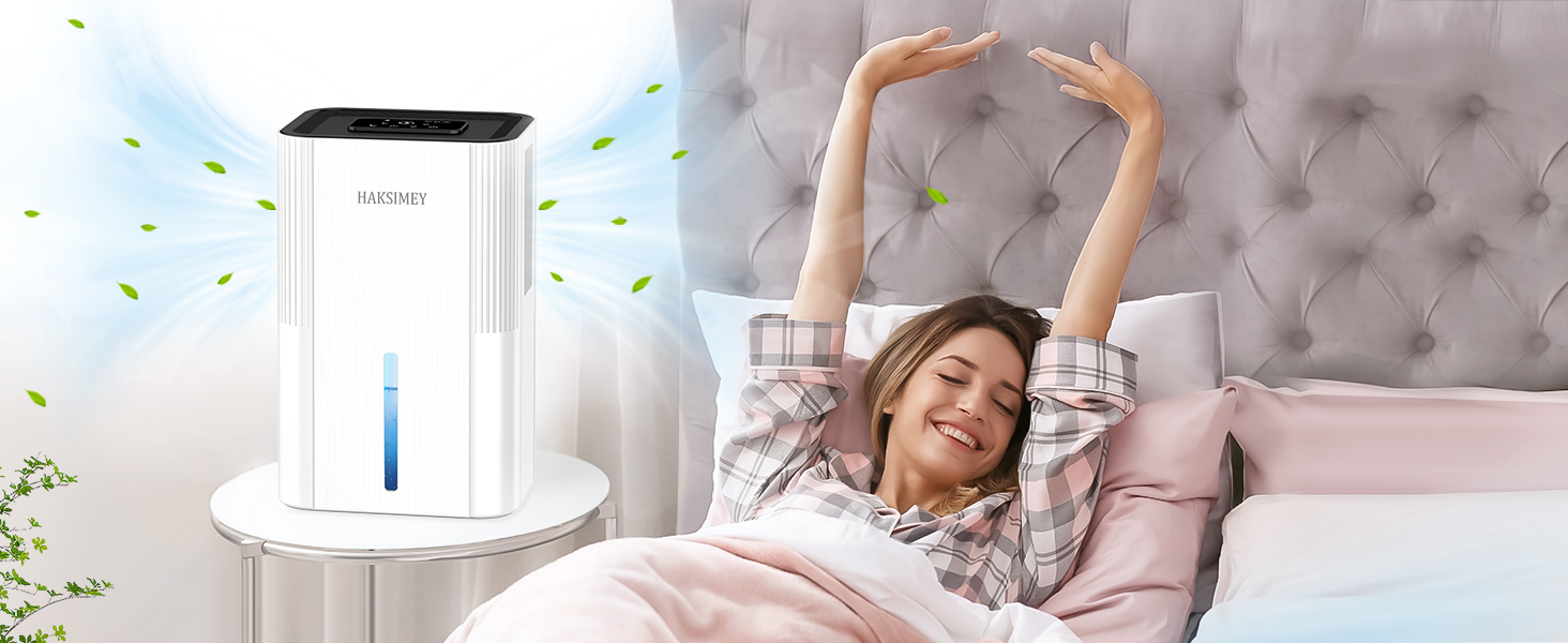 Електричний осушувач повітря 2800 мл | Тихий осушувач для дому з авто-розморожуванням та таймером | Осушувач для підвалу, ванної кімнати | 7-кольорове LED підсвічування з нічним режимом, 500 мл/на добу