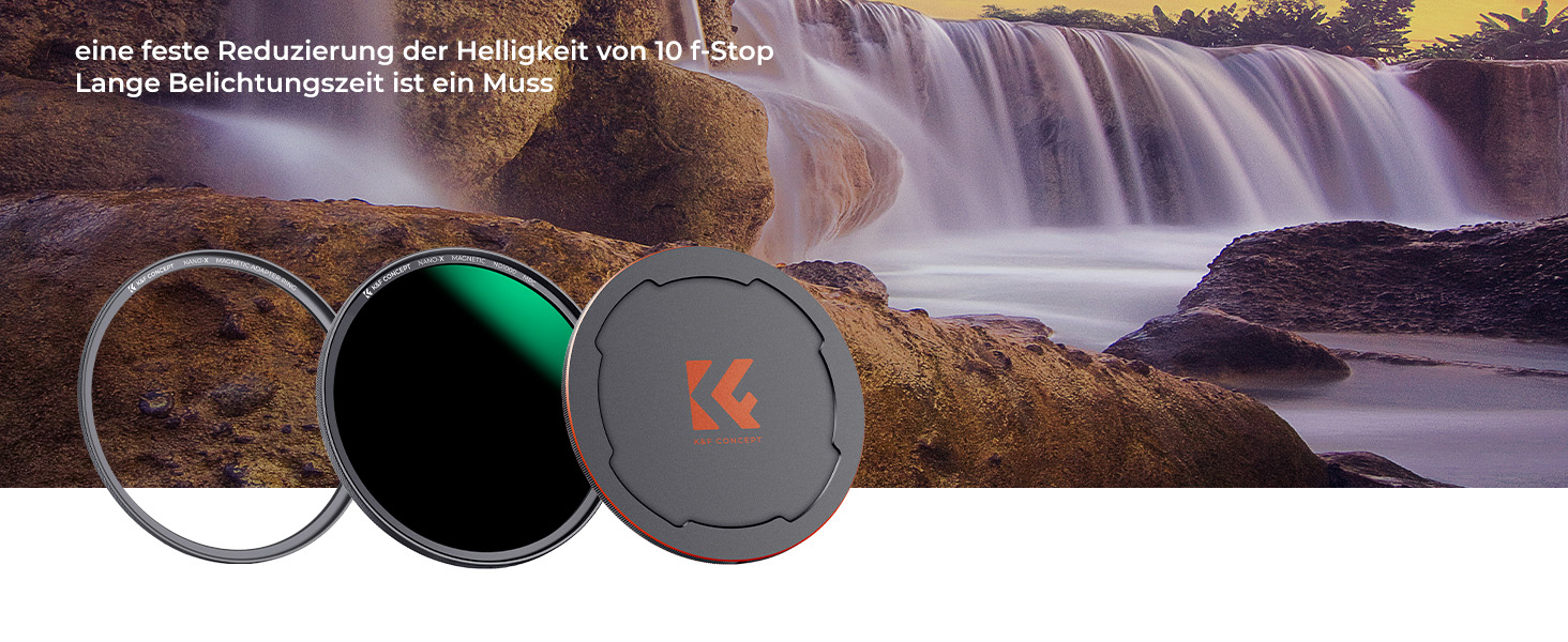 Фільтр ND K&F Concept 67mm ND1000 (10 Stop) з магнітним кришкою для об'єктива