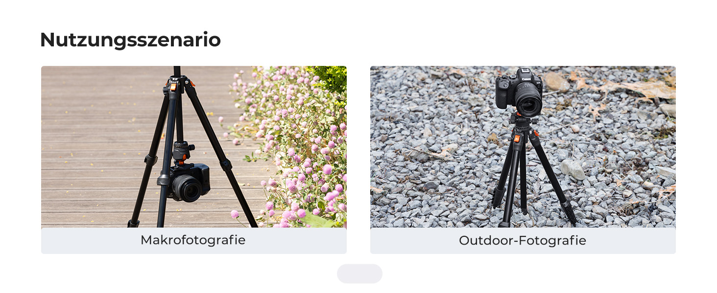 Штатив K&F Concept 163CM з алюмінію: легкий та компактний, до 10 кг, для DSLR, телескопів, камер та смартфонів