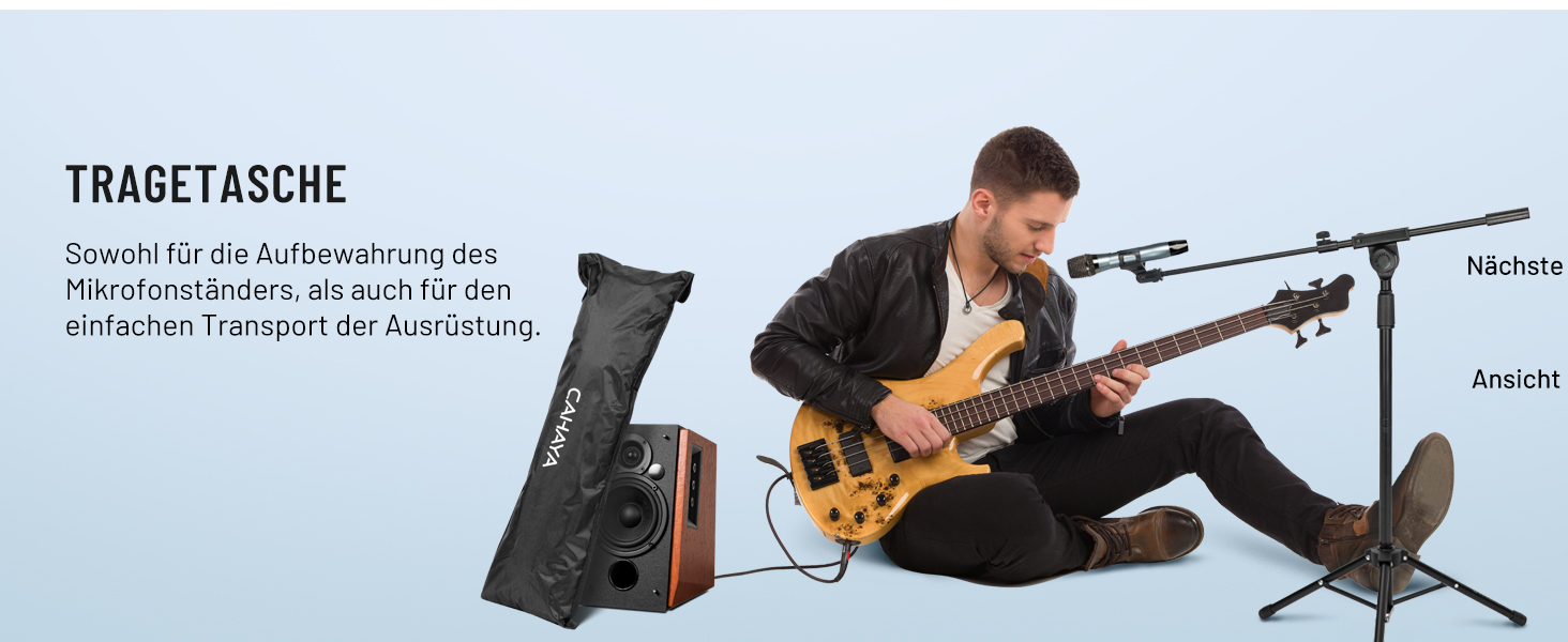 Підставка для мікрофона 2-в-1 з кабелями та сумкою, CY0311 – для вокалу, сцени, конференцій та презентацій