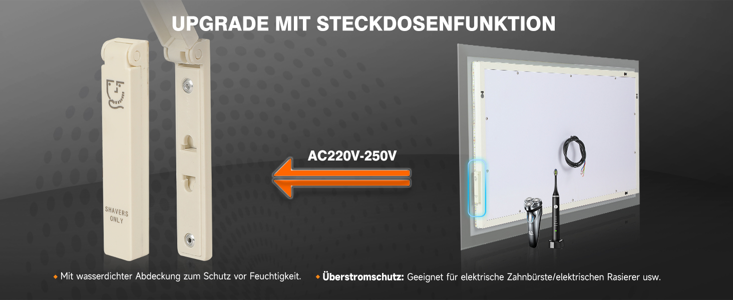 Круглий дзеркало для ванної кімнати YOLEO з підсвічуванням, 60 см, сенсорне керування, захисне скло, 3 кольори світла, регулювання яскравості, 60x60 см