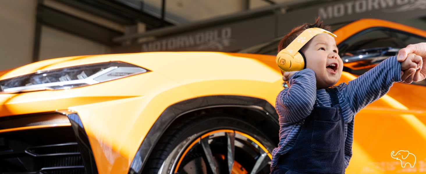 Дитячі шумопоглинаючі навушники-захисники Schallwerk® Mini+ (Lion Honey) — преміум захист слуху для немовлят та дітей