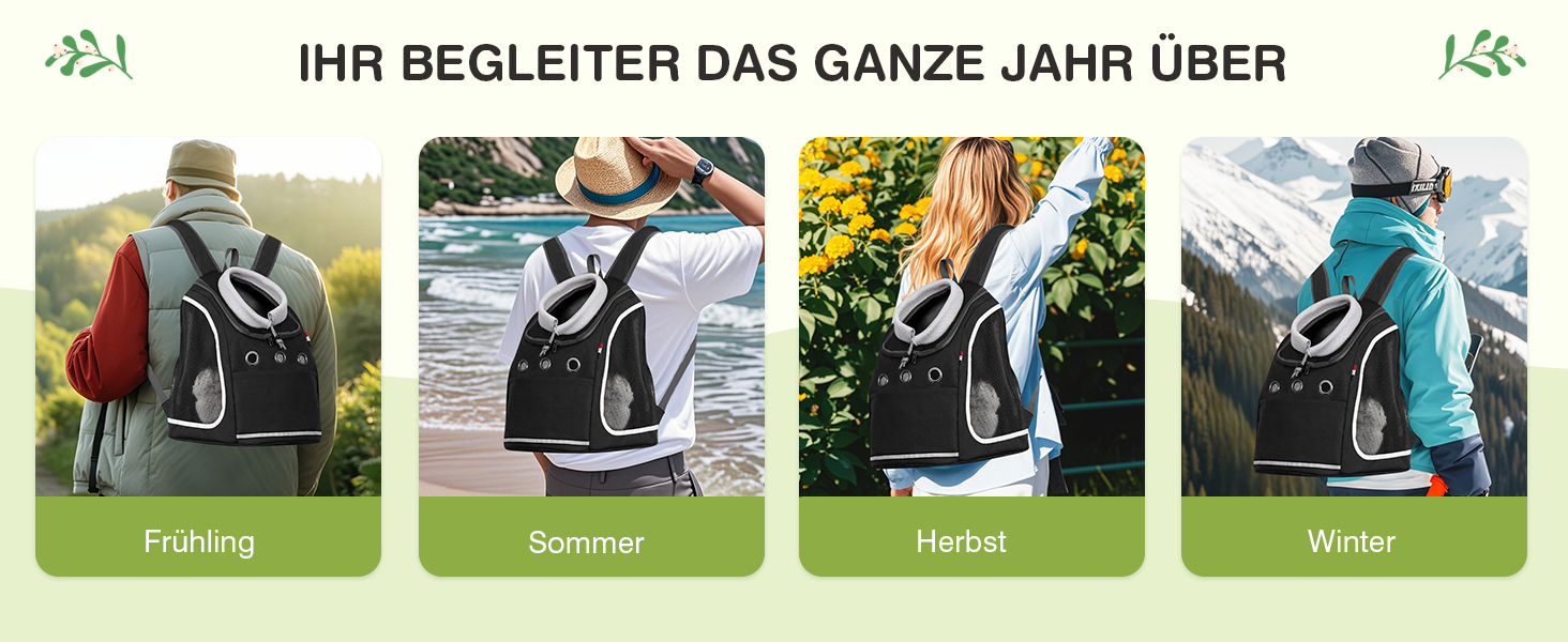 Рюкзак-переноска для собак та котів ALLSOPETS: зручний та дихаючий рюкзак для подорожей з великими котами та маленькими собаками (Світло-сірий)