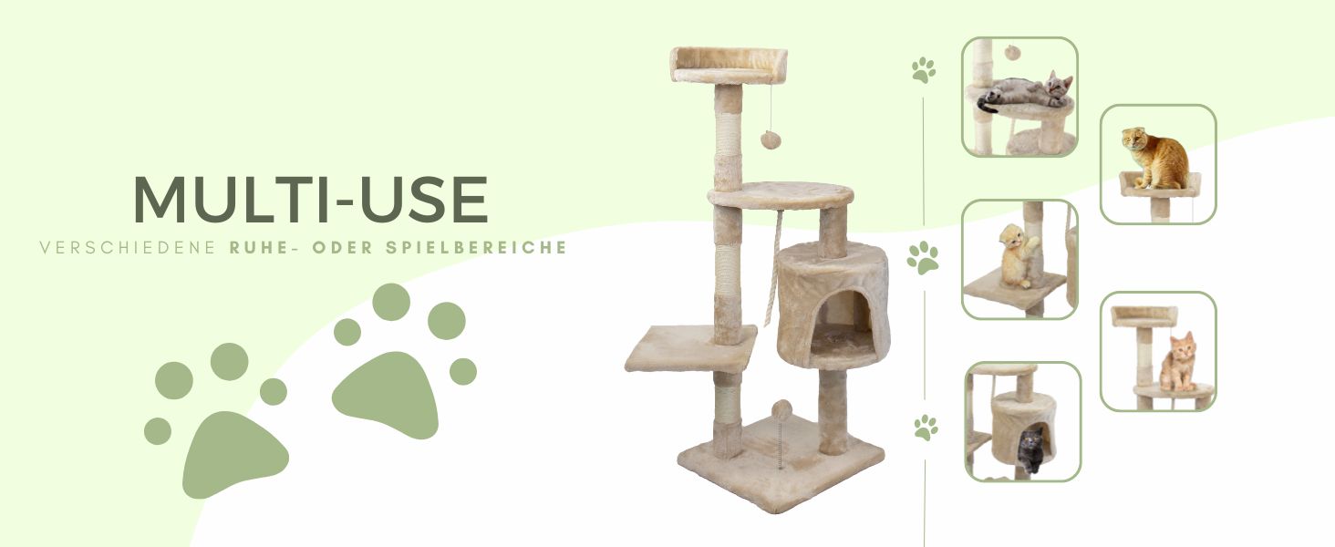 Дряпальня для котів Mobiclinic® Pets Silvestre, середня, сіро-бежева