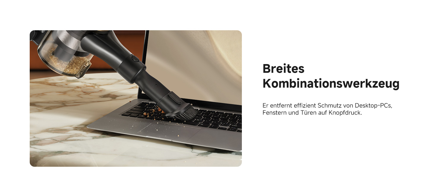 Mova S5 Sense: Бездротовий акумуляторний пилосос з тривалою роботою до 97 хвилин, для килимів, твердих підлог та шерсті тварин. Тиха, самостійна, з антизаплутуванням.