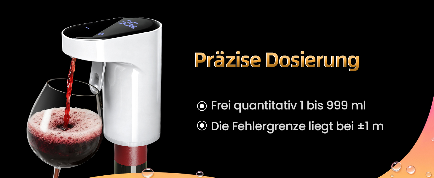 Електричний декантер для вина 5-в-1 з регульованою дозуванням, цифровий виливач, автоматичний дозатор вина, подарунок на день народження, День святого Валентина