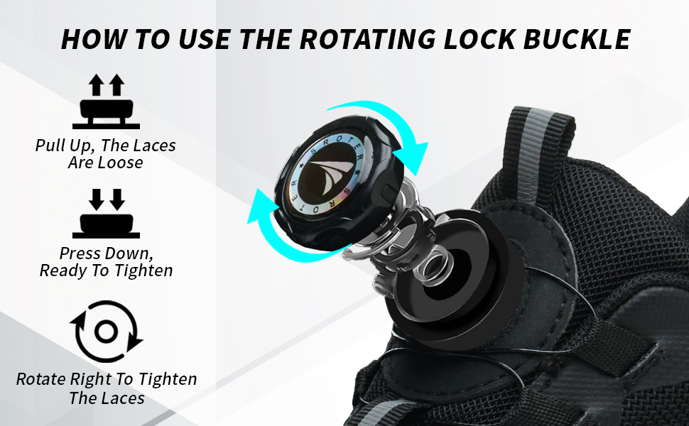 Черевики робочі чоловічі/жіночі, захисні, легкі, спортивні, дихаючі, на шнурках/з поворотним затвором, зі сталевим підноском, 47 EU, чорні