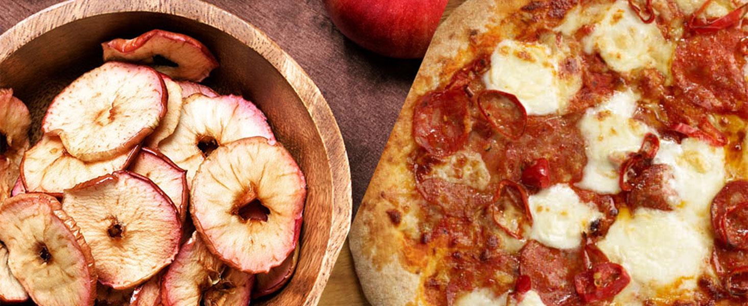 Мультифрітюрниця-піч 13л з 9 програмами та поворотним шампуром - для смаження, грилю, запікання, тушкування, випікання, тостування, розігріву, дегідратації та бродіння. Потужність 1700W, чорний колір