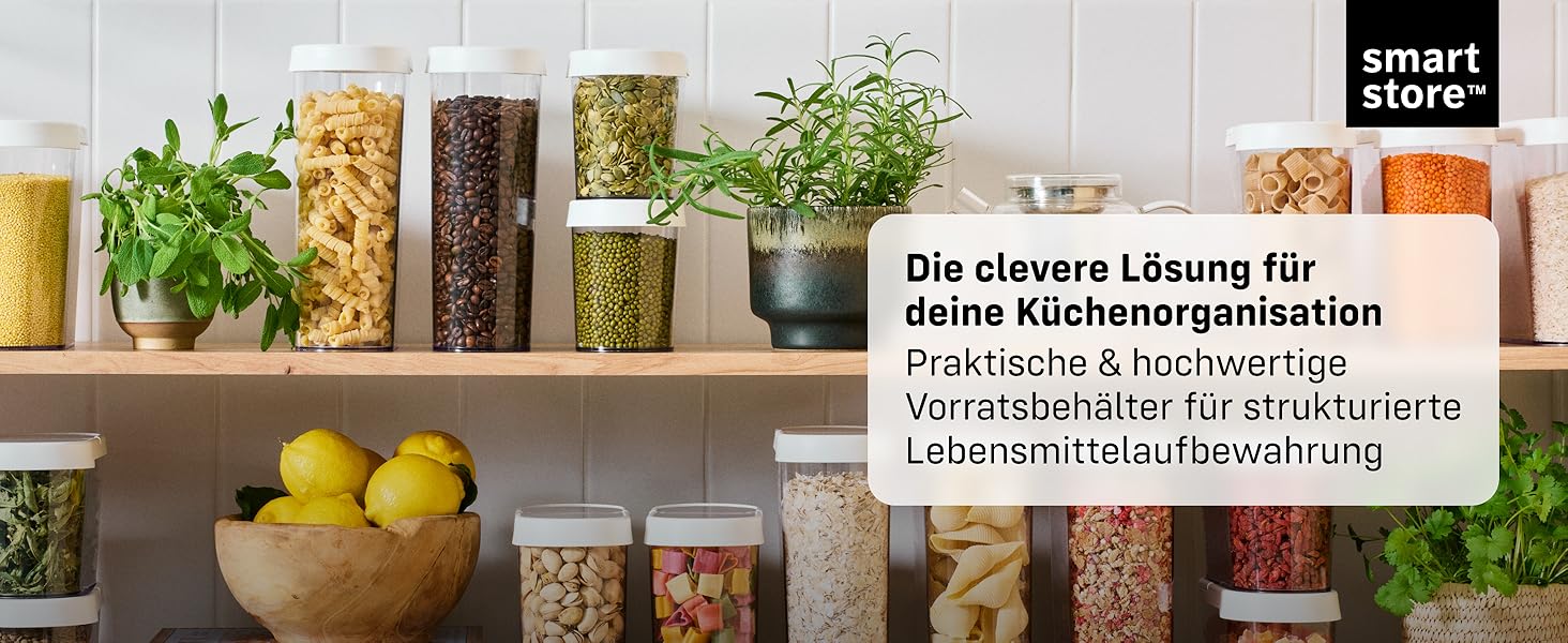 Набір контейнерів для зберігання продуктів SmartStore 5 шт. герметичні, пластикові, без BPA, для кухні 0.8л (2шт), 1.6л (2шт), 1.65л (1шт)