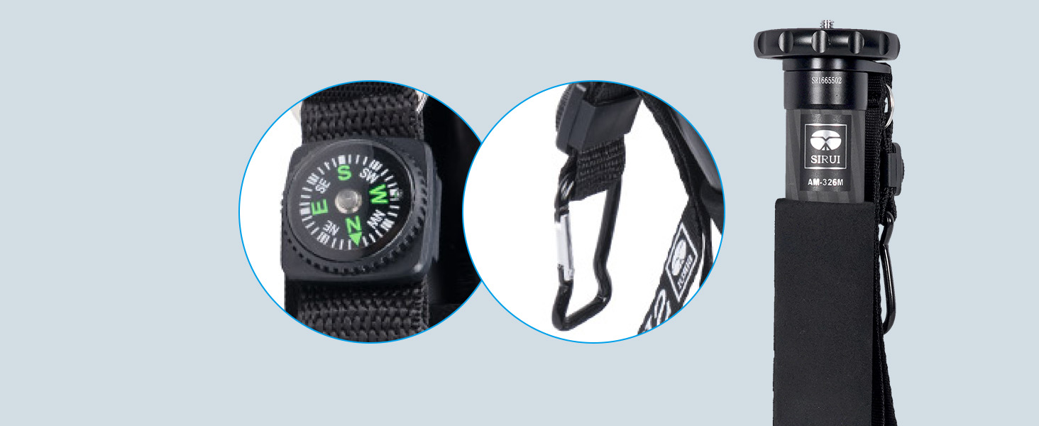 SIRUI AM-326M: карбоновий монопод - легкий та компактний, вантажопідйомність 10 кг