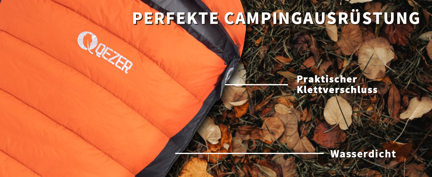 Сплячий мішок пуховий зимовий, 600FP+ преміум-пух, 12°C до -24°C, легкий та теплий для 3-4 сезонів, кемпінг, трекінг, чорний 7°C (оранжевий 0°C)