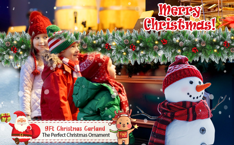 Гірлянда святкова новорічна LED, 2.7м, з 30 світлодіодами, на батарейках, для декорування дому