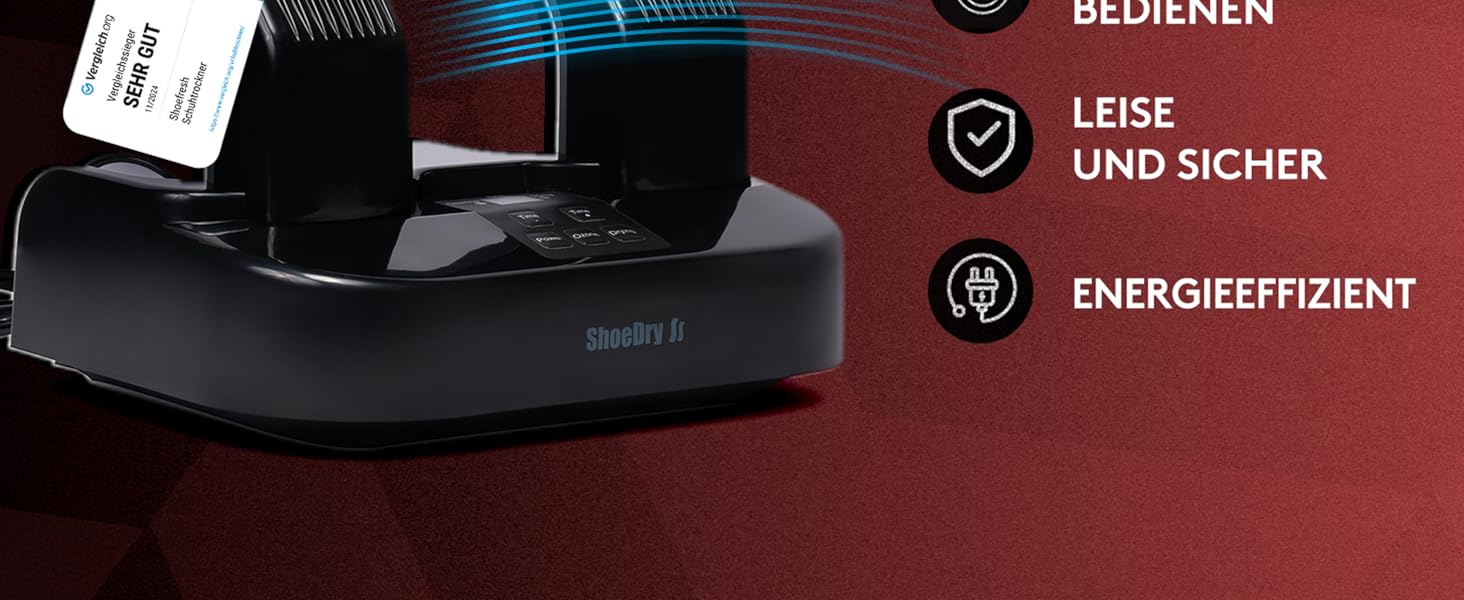 Сушар для взуття Ozone SHOEDRY з озоновою технологією: знищує бактерії та грибок, видаляє неприємні запахи, забезпечує свіжість та чистоту, енергоефективний