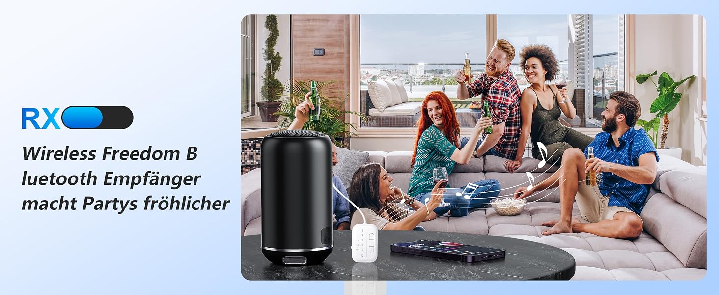 Bluetooth адаптер SONRU 5.3 Airfly: передавач та приймач 2-в-1, Aux 3.5 мм для навушників, ТБ, автомобіля та літака