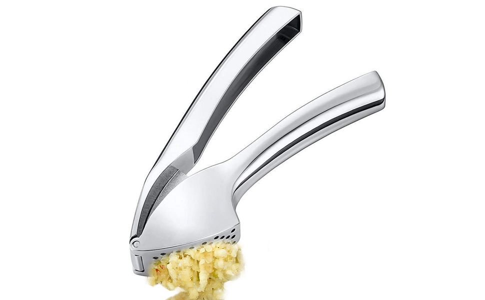 Прес для часнику з нержавіючої сталі, професійний подрібнювач часнику, прес-подрібнювач часнику, легко очищається, міцний