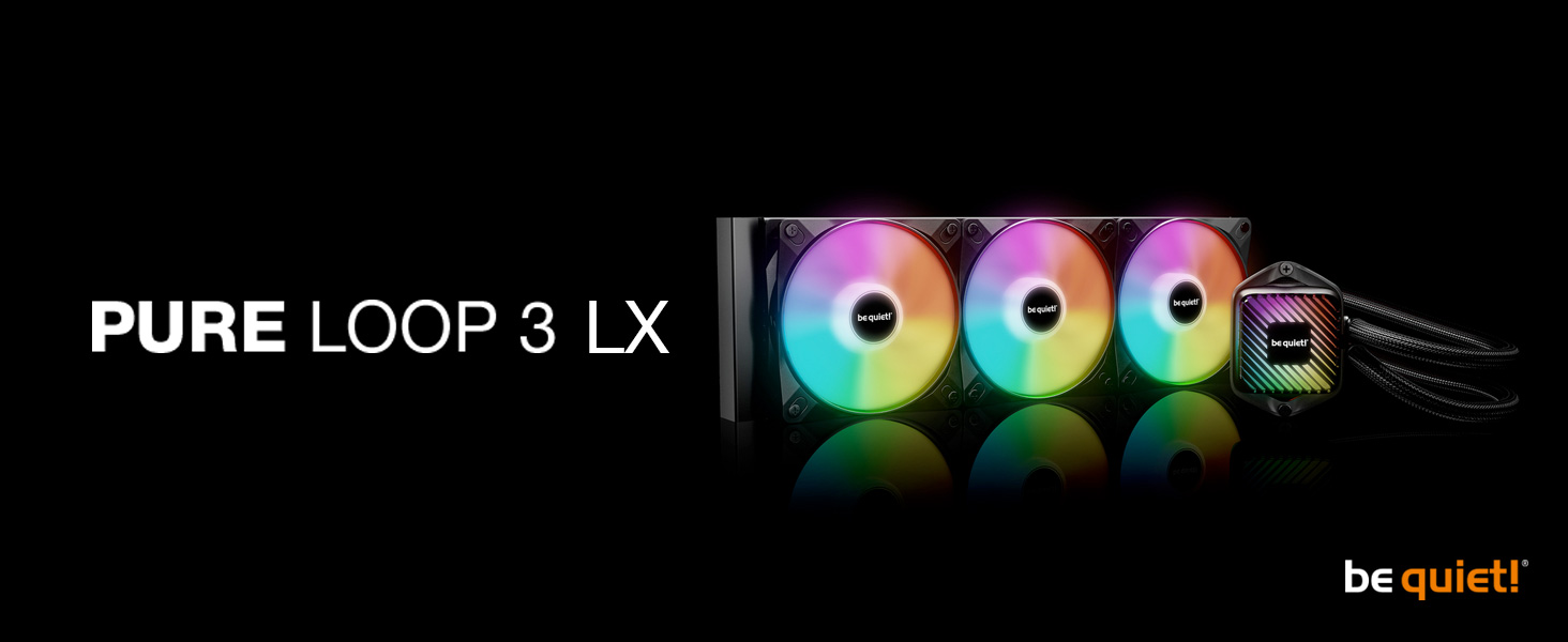 Система водяного охолодження be quiet! Pure Loop 3 LX 240mm - для AMD/Intel, 2x 120mm вентилятори, тиха помпа