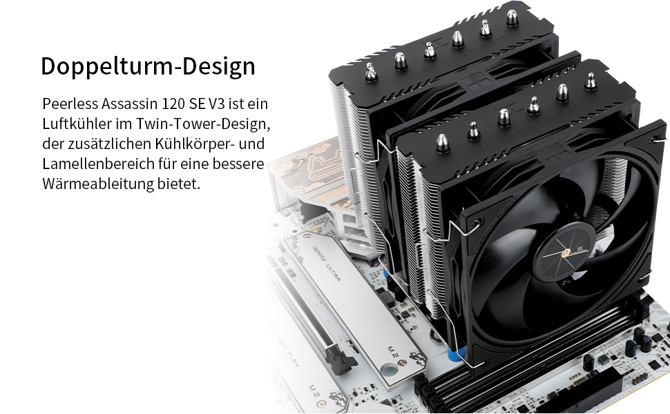 Thermalright Peerless Assassin 120 SE V3: Кулер для CPU з 6 тепловими трубками, 2 вентиляторами 120 мм, для AM5/LGA 1700/1851/115X/1200