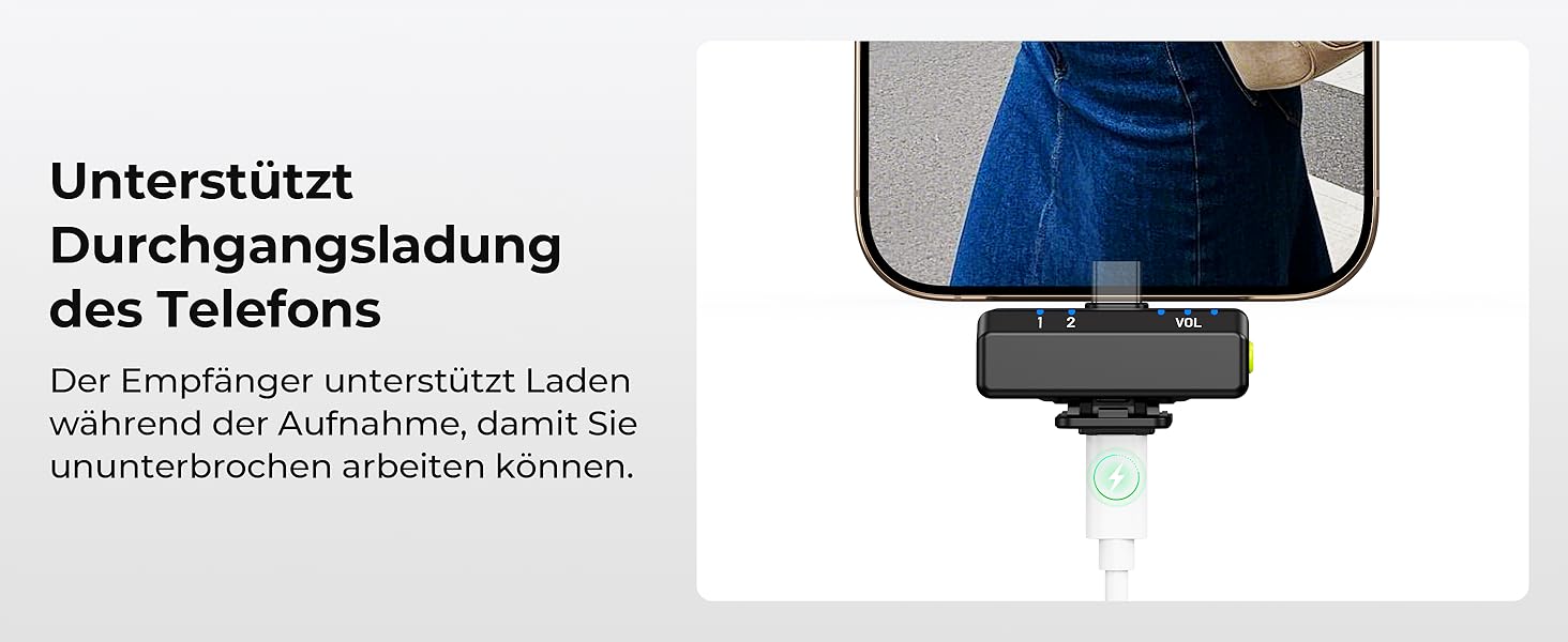 Мікрофон FULAIM X6S: Бездротовий петличний мікрофон з AI шумозаглушенням для iPhone, камер, відео та Vlogging