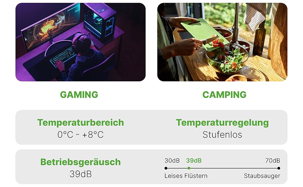 Міні-холодильник Bomann 45L з морозильною камерою, тиха кухонна/офісна/кампінгова/геймерська кухонна коробка, дверцята з можливістю зміни розташування - міні-холодильник, холодильник для напоїв, мінібар KB 7245 inox срібний