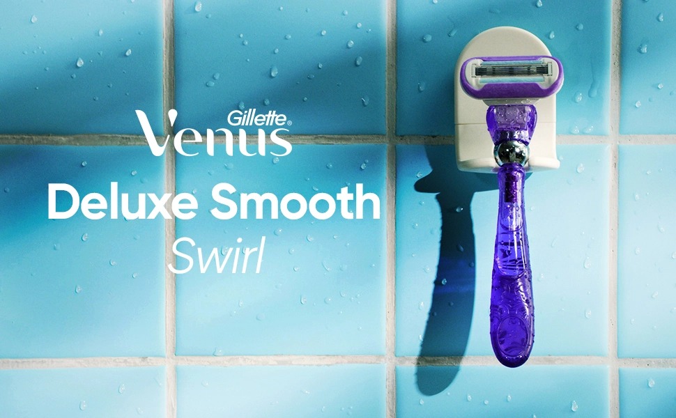 Жіноча бритва Gillette Venus Extra Smooth Swirl, фіолетова (набір: 1 бритва + 9 змінних касет)