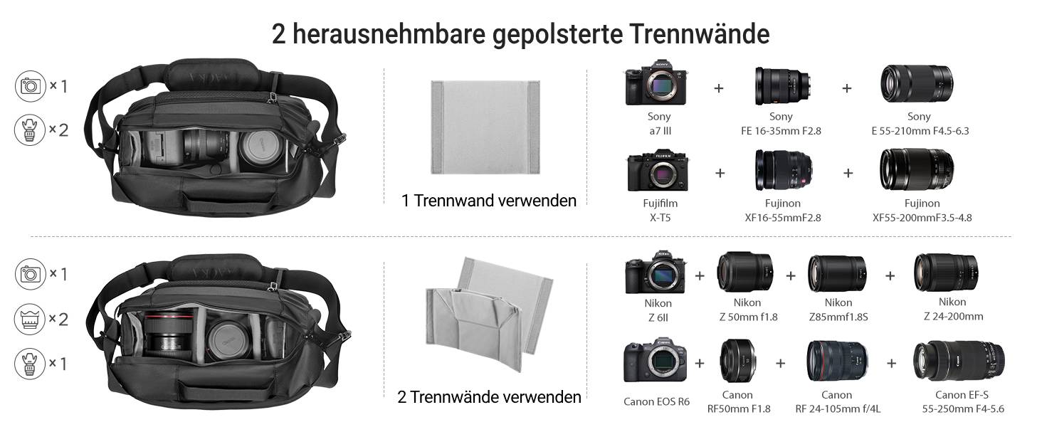 Сумка для камери TAAOKA: DSLR/SLR/беззеркальні камери, водонепроникна, з кріпленням для штатива, Crossbody (Темний зелений)
