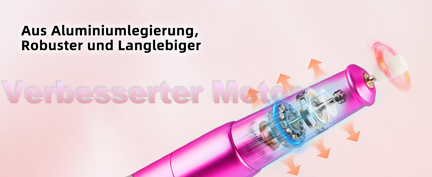 Електричний набір для манікюру та педикюру Nagelfräser: бездротовий фрезер, 5 швидкостей, USB, для гелю, акрилу, Shellac