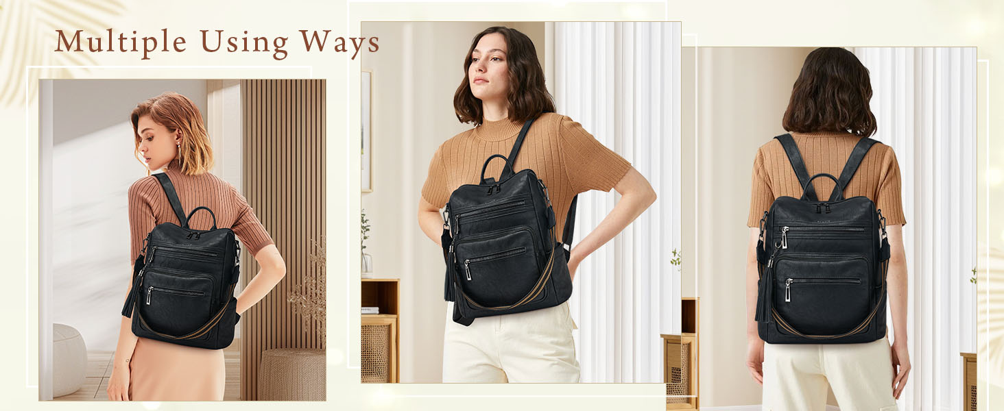 Шкіряний рюкзак-трансформер для жінок Shrrie: стильний рюкзак-сумка, Daypack, двоколірний каштано-коричневий