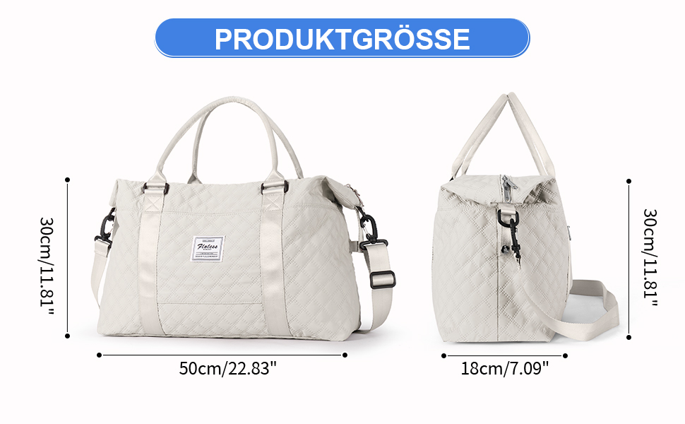 Спортивна сумка для жінок, дорожня сумка-дуffel, фітнес-сумка, водовідштовхувальна, з кульбакою, beige C5-beige