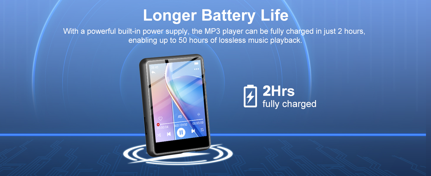 MP3 плеєр SWOFY 128GB Bluetooth 5.3, 2.4