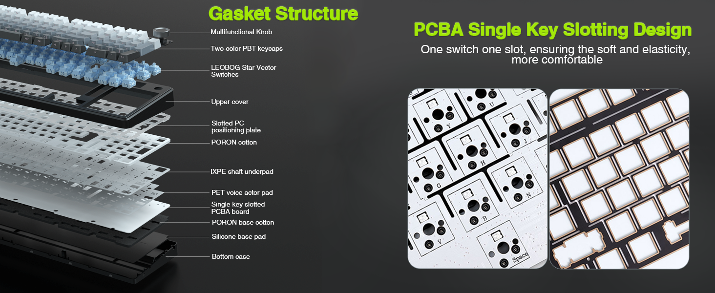 Механічна ігрова клавіатура AULA F99 Pro: RGB, Hot-swap, бездротовий 3-в-1, QWERTY, чорний градієнт