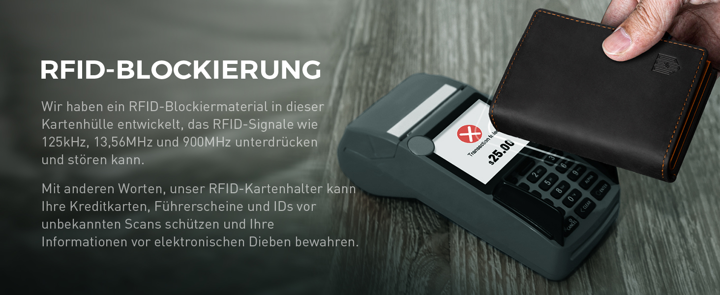 Чоловічий гаманець MagSnap Portmonee з відділом для монет, RFID захистом, для 10+ карток, чорно-помаранчевий