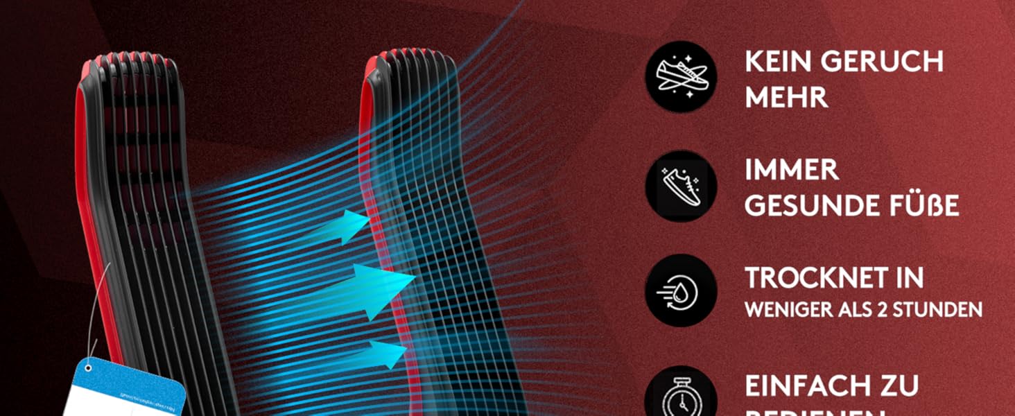 Сушарка для взуття з дезодорантом 2 в 1, 110W - для футбольного, спортивного взуття та іншого | Активний кисень, антибактеріальний ефект