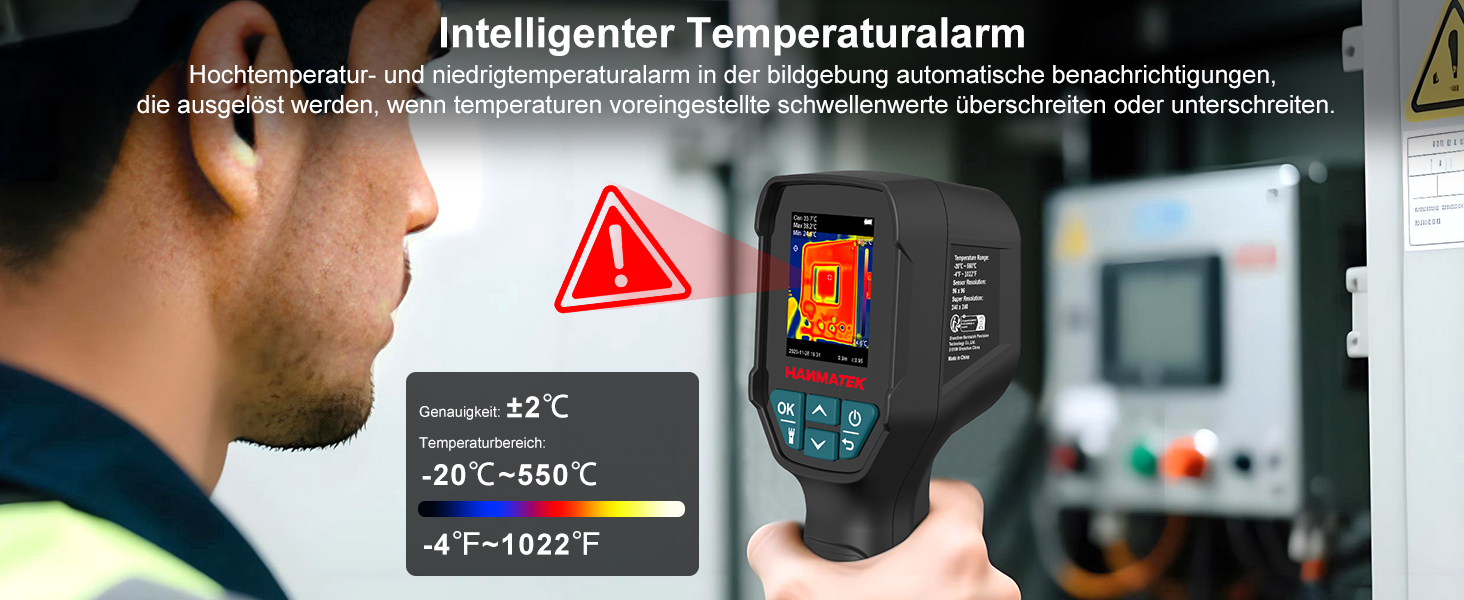 Тепловізор HANMATEK Ti240 для виявлення температурних аномалій та полювання: роздільна здатність 240x240, діапазон температур -68°F до +752°F, акумулятор