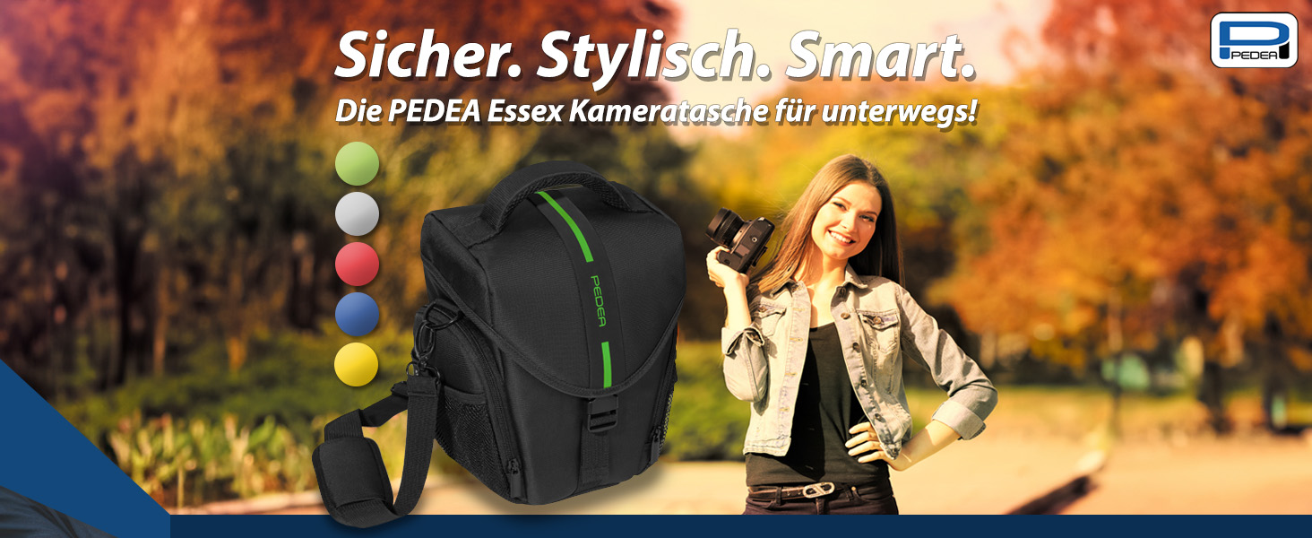 Сумка для камери Pedea Essex для DSLR/SLR/DLSM камер, об'єктивів та аксесуарів з дощовиком, розмір M (жовтий)