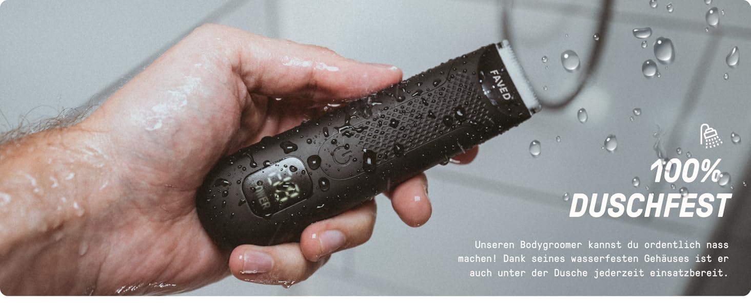 Триммер для тіла та інтимної зони Groomed Rooster – чоловічий, водонепроникний, з LED-підсвічуванням, 90 хв роботи, станція зарядки