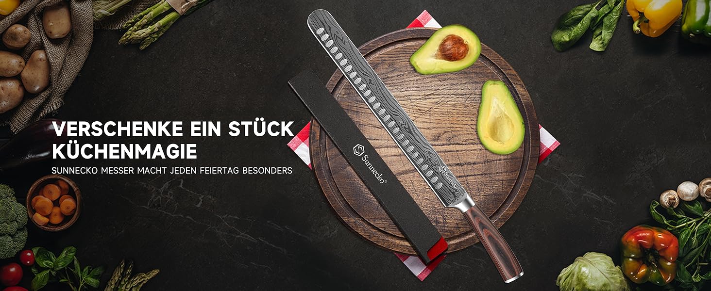 Ніж Sunnecko для овочів та фруктів 9 см: універсальний кухонний ніж з нержавіючої сталі з ергономічною ручкою